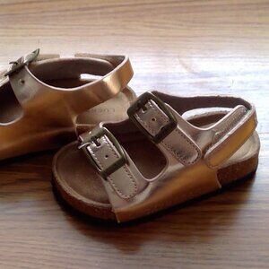 Lucky Brand Casual Double Buckle Sandal Rose Gold Toddler Size 5C
